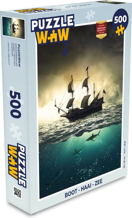Puzzel Boot - Haai - Zee - Legpuzzel - Puzzel 500 stukjes
