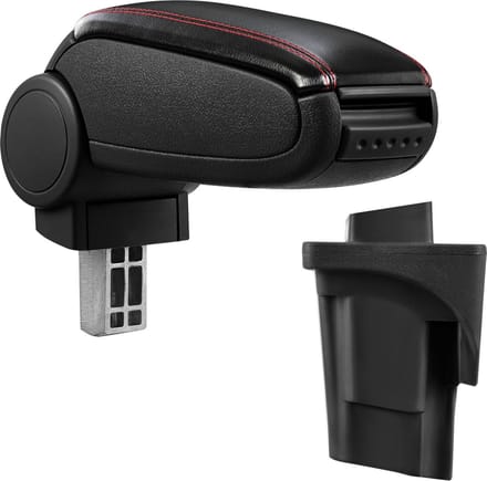 Armsteun-Seat Leon 1P-2005-2012-kunstleer-zwart+rood stiksel