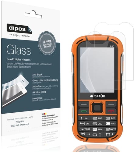 dipos – 2x Matte Pantserfolie geschikt voor Aligator R60 4G eXtremo | 9H Screenprotector