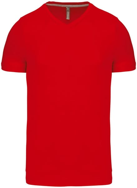 Kariban T-shirt V-hals korte mouwen K357 - Red - M