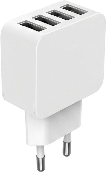 Bigben Connected BASECS5.4A4USBAW oplader voor mobiele apparatuur Smartphone, Tablet Wit AC Snel opladen Binnen
