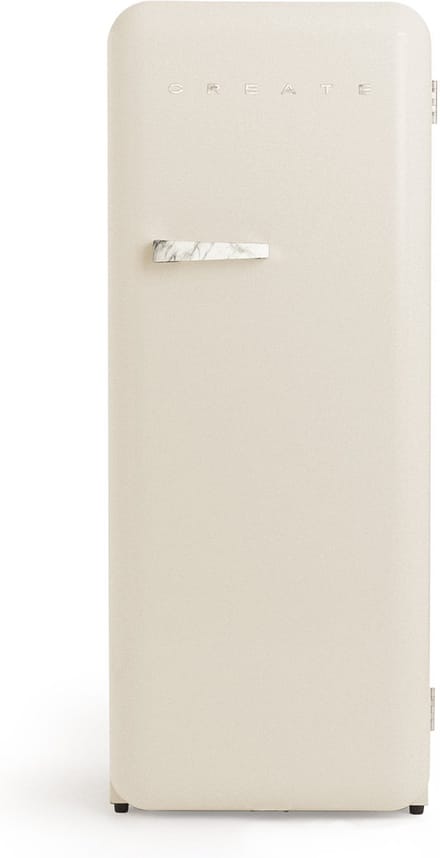 CREATE - Koelkast in retrostijl - Gebroken wit - Handvat Marmer - FRIDGE RETRO 281L