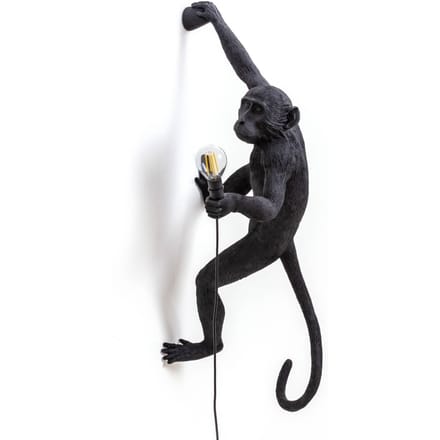 SELETTI Monkey Lamp decoratieve wandlamp rechts zwart