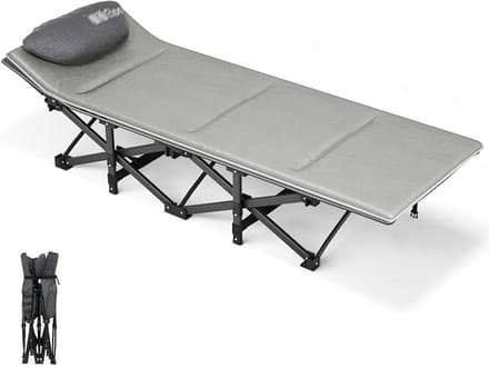 Opvouwbaar Campingbed - Draagbaar Bed - Buiten Ontspannen - Robuust Staalontwerp - 190x71x36cm - C