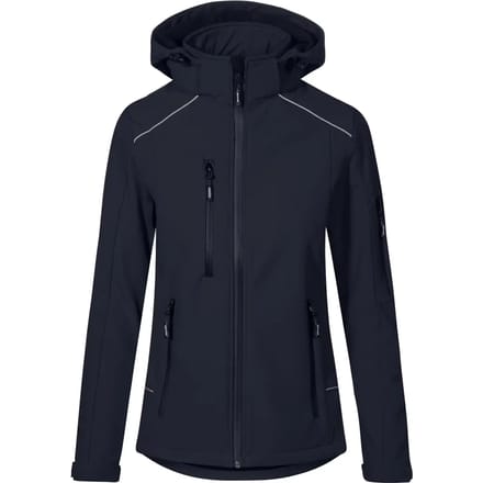 Women's Softshell Outdoorjas met afneembare capuchon Navy - 3XL