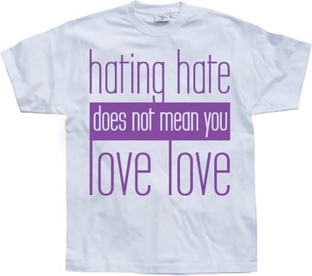Hybris Hating Hate Love Love T-shirt SH-1-15053-LFH3-13