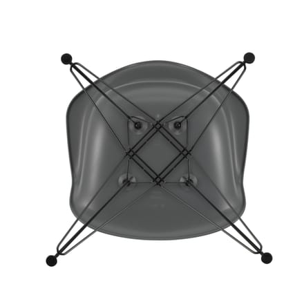 Vitra DAR Eames Plastic Armchair - granietgrijs RE - zwart