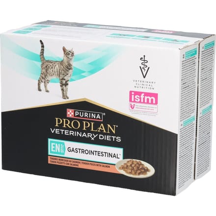 5 % korting! 2 x Purina Pro Plan natvoer voor katten - EN ST/OX Gastrointestinal Zalm 20 x 85 g