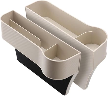 Autostoel Organizer - Opbergbox Set - Auto-organisatie - Met Oplaadaansluiting - Set van 2 - Beige