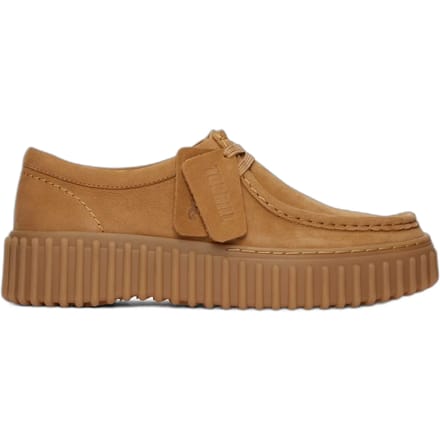 CLARKS Torhill Bee Dames Veterschoenen - Nubuck - Cognac