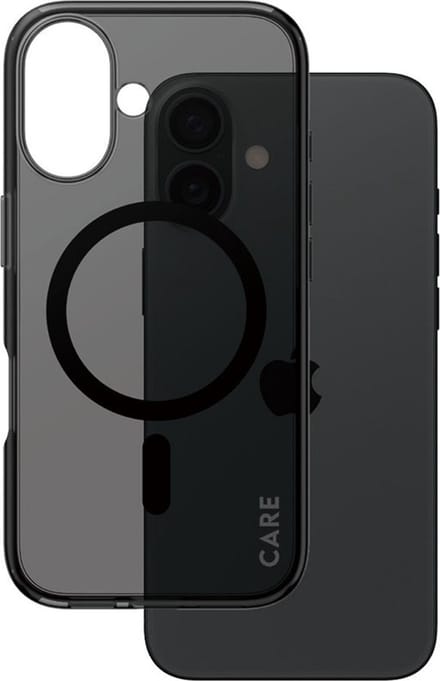 CARE by PanzerGlass Flagship Case Smokey Urban Combat w. - Zwart MagSafe iPhone 16