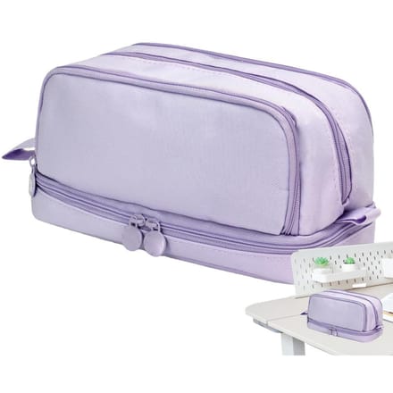 Draagbare Etui Draagbare Etui met Grote Capaciteit met Vakken Esthetische Pennenzak Opbergtas voor Schrijfwaren Voor white