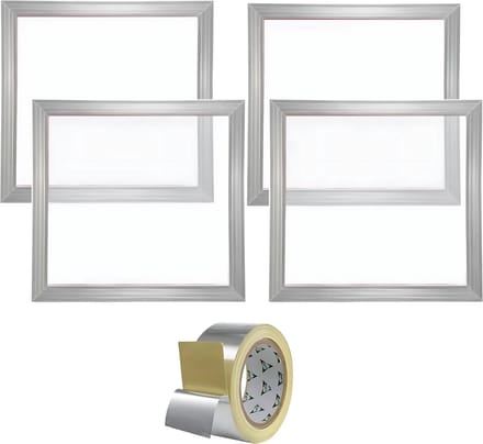 Zeefdrukkit - 4 stuks Aluminium - Zeefdruk set frame - zeefdrukframes 46x51CM - Startersset - Zeefdrukraam - Zeefdrukpers