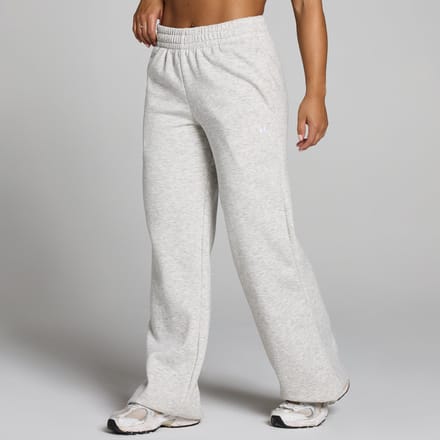 MP Basics joggingbroek met rechte pijpen in petite lengtemaat voor dames - Gemêleerd grijs - M