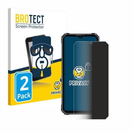 BROTECT - privacy screenprotector voor Oukitel G1 - Folie Beschermfolie Blauwlichtfilter 2 Stuks