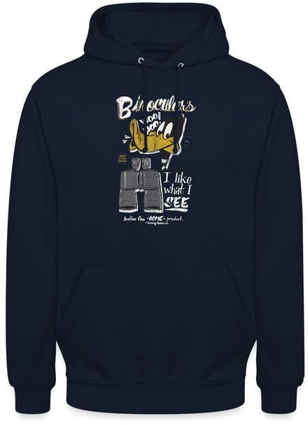 Looney Tunes Daffy Duck Binoculars Hoodie Unisex