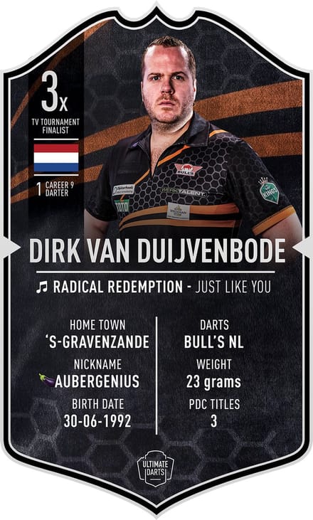 Ultimate Darts Card Dirk van Duijvenbode - Medium