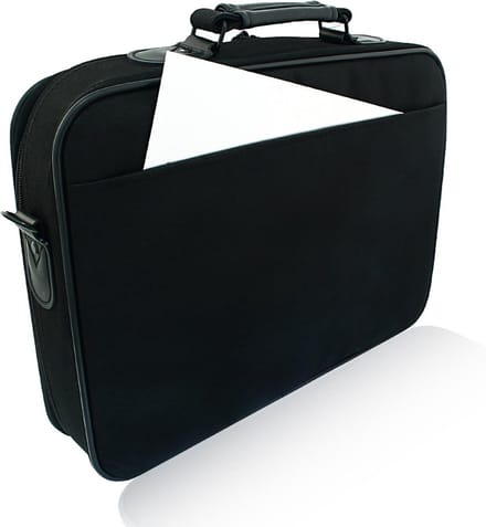 Laptoptas 17.3 inch Zwart met Vakken en Schouderriem