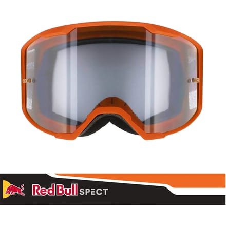 Spect Red Bull Strive MX Goggles Single Lens Zwart Oranje Helder -