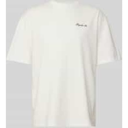 Oversized T-shirt met labelprint, model 'POLION'