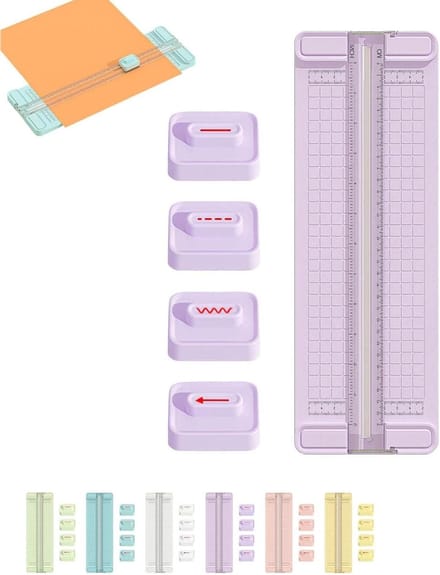 Papiersnijder 4-in-1 - Multifunctionele trimmer - Scrapbooking en knutselen - Vier verwisselbare messen - 365 x 123 cm - Wit