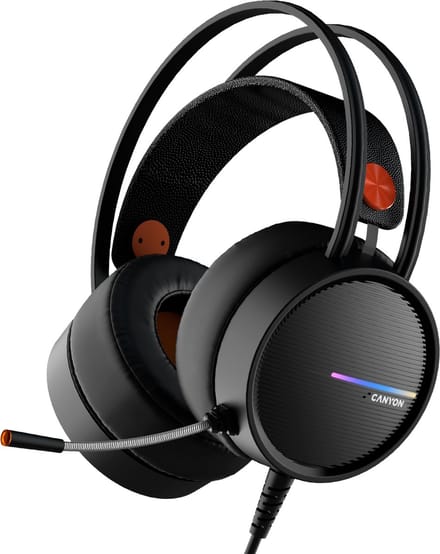 Canyon Interceptor GH-8A - Gaming Headset - Czarno - Pomarańczowe