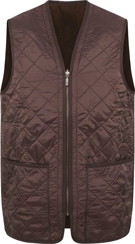 Barbour Polarquilt Waistcoat/Zip-In Liner (Maat - S, Kleur - Dark Brown)