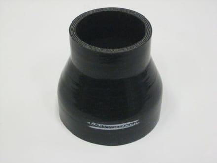 Rechte verlopen silicone - zwart, 76-60mm