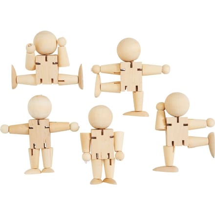 Creativ Company Elastisch figuur, H: 8 cm, 5 stuks