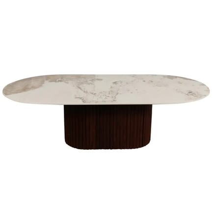 Urban Chique Salontafel Keramisch Marmer / Walnootfineer