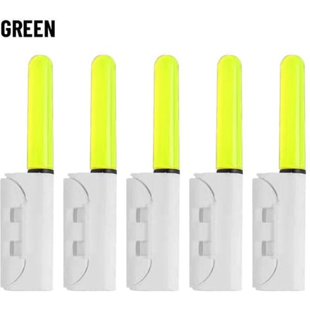 5 stuks Handige Float Nacht Rood/Groen/Blasting flash Donkere Beetmelder Glow Stick Fluorescerend Licht Hengel Tip Lightstick