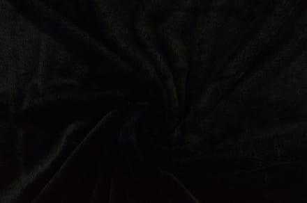10 meter zachte bont stof - Zwart - Pluche stoffen - 155cm breed