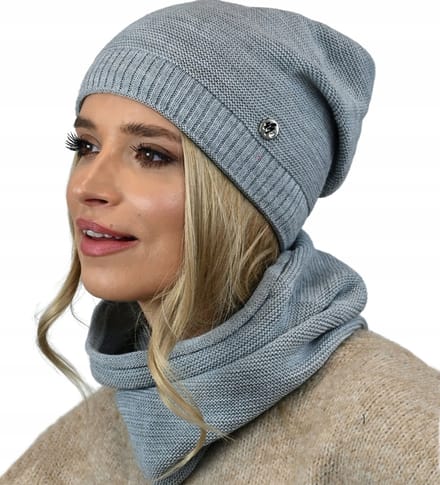 Alur - Hoofddoek - Winter Set - Grijs Beanie en Sjaalkraag