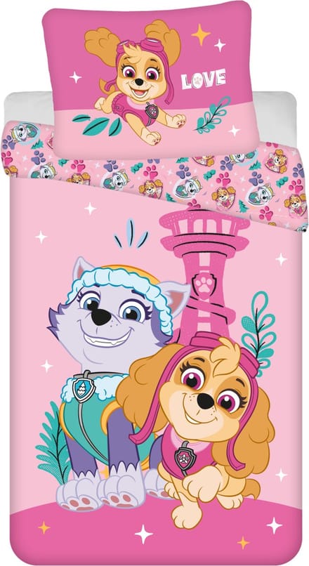 PAW Patrol Dekbedovertrek, Love - 140 x 200 + 70 x 90 cm - Polyester