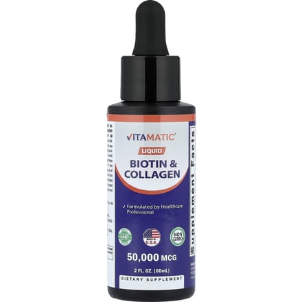 Vitamatic, Biotine & Collagène Liquides, 60ml (2 fl oz)