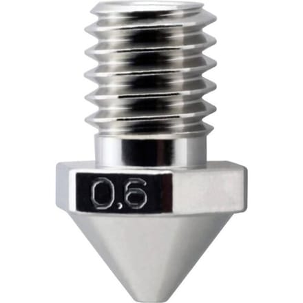 Micro-Swiss 3D-printermond Geschikt voor: FlashForge Guider 3, FlashForge Guider 3 Plus 0.6mm Brass Plated Wear Resistant Nozzle M2610-06