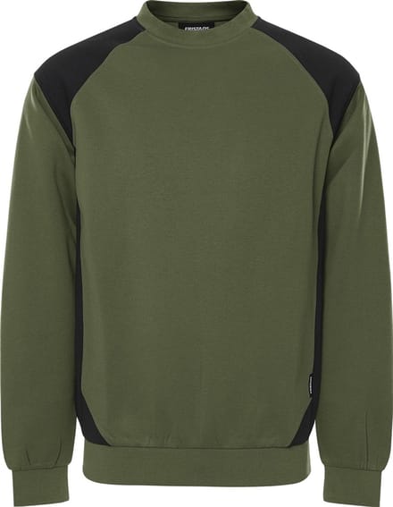 Fristads Sweater 7148 GSM - Legergroen/zwart - L