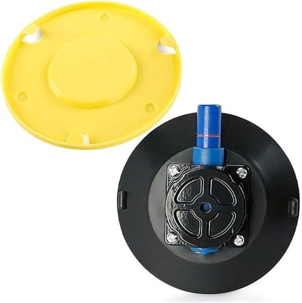 Zuignap montagebasis - Vacuüm pomp - Gladde oppervlakken - Handige M8 draad - 45 inch - Geel