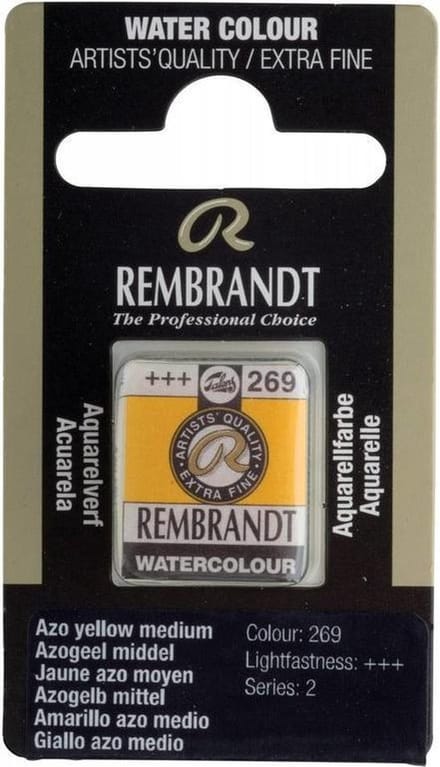 Rembrandt water colour napje Azo Yellow Medium (247)
