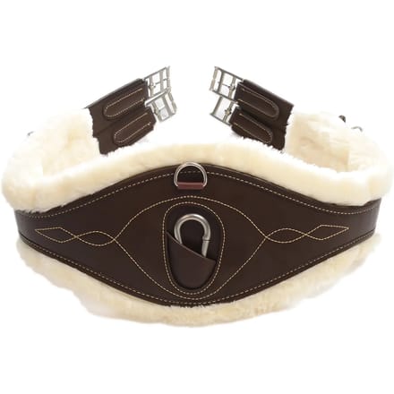 Kentucky Horsewear - Anatomische singel wol / bont bruin 140 cm