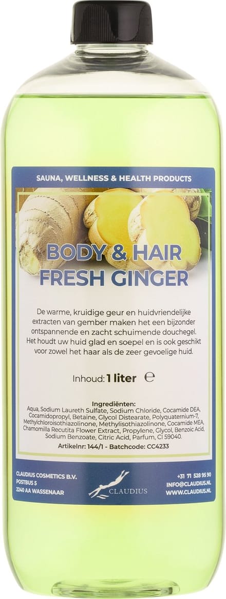 Body & Hair Fresh Ginger 1 Liter - 2 in 1 voor lichaam en haar.