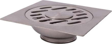 Vierkante Doucheput RVS 100x100 mm - Vloerafvoer met Aansluiting