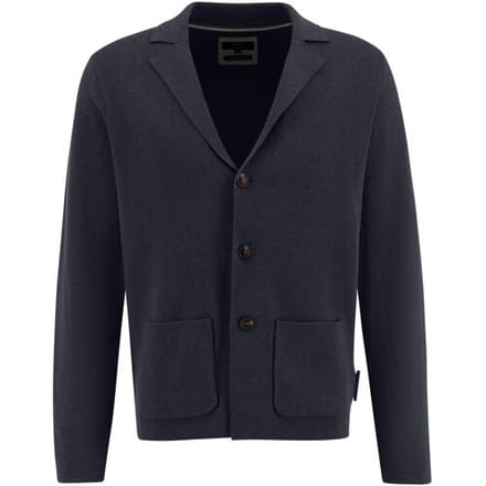 Fynch-Hatton Cotton Wool Knit Blazer Navy / male