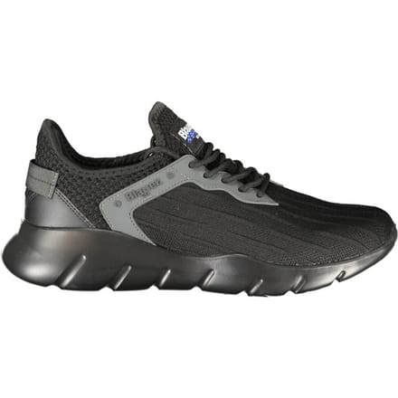 Blauer Zwarte Polyester Heren Sneakers