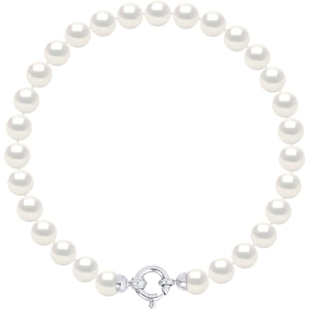 Armband Gekweekte Parels Zoetwater 6-7mm White Luxury White Gold Clasp