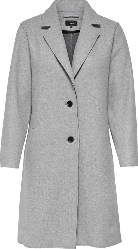 ONLY ONLCARRIE BONDED COAT OTW NOOS Dames Jas - Light Grey Melange
