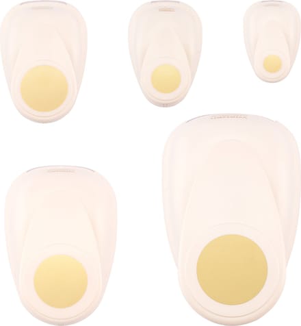 Vaessen Creative Pons Set - Figuurpons - Cirkels - 5 st. - 9,5 mm tot 3,8 cm