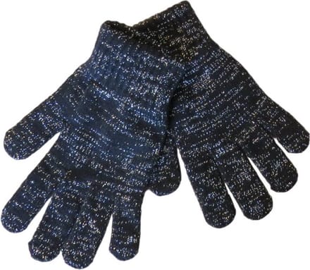 Gebreide kinder handschoen - lurex - 5% elastisch