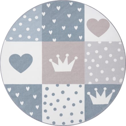 Kindertapijt Eliza beige 120 cm rond