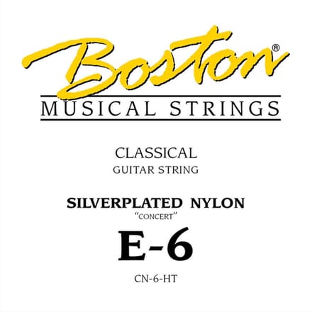 Boston CN-6-HT E-6 snaar for classic guitar, silverplated wound nylon, hard tension